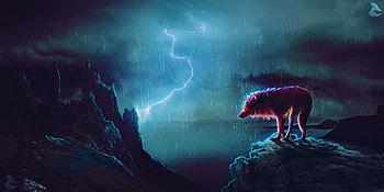 Fox King , fox, artist, artwork, digital-art, deviantart HD wallpaper