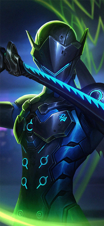 Genji Overwatch art, gaming HD phone wallpaper
