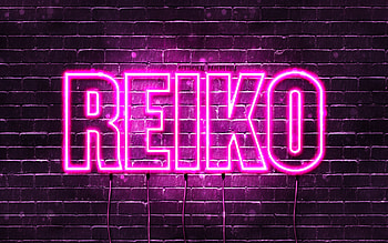 Happy Birtay Reiko, , pink neon lights, Reiko name, creative, Reiko Happy Birtay, Reiko Birtay, popular japanese female names, with Reiko name, Reiko HD wallpaper