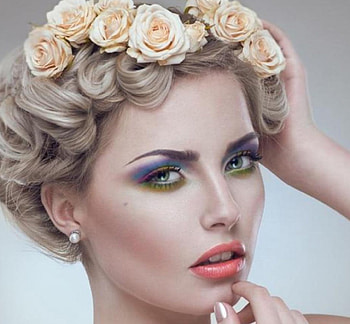 Portrait, lady, model, flowers, pretty HD wallpaper