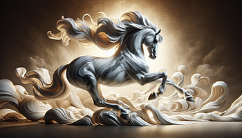 Majestic Stallion, stallion, horse, fantasy, artistic, sculpture HD wallpaper