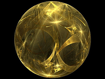 Gold Star; Internal Connections, sphere, stellar, flame, fractal, apophysis, gold HD wallpaper
