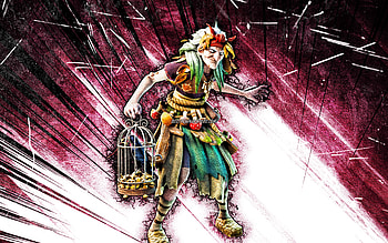 Baba Yaga, grunge art, Fortnite Battle Royale, Fortnite characters, Baba Yaga Skin, purple abstract rays, Fortnite, Baba Yaga Fortnite HD wallpaper
