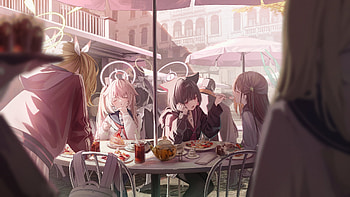Blue Archive : Cozy Café Moments in a Vibrant Video Game World, video game, Blue Archive HD wallpaper