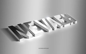Nevaeh, silver 3d art, gray background, with names, Nevaeh name, Nevaeh greeting card, 3d art, with Nevaeh name HD wallpaper