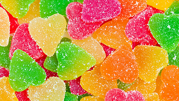 Candy-filled , Sweet temptation, Candylicious display, Sugary delight HD wallpaper