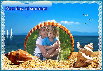Happy the first day of summer, Lovely, Summer, Nature, Sea, Cute HD wallpaper