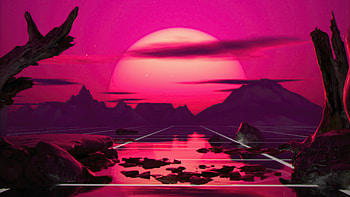 Beyond Retrowave, artist, artwork, digital-art, retrowave, artstation HD wallpaper