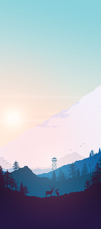 Mountain and valley landscape HD phone wallpaper