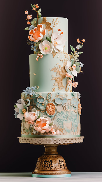Elegant Floral Wedding Cake HD phone wallpaper