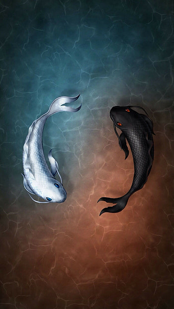 Koi fish , backgrounds, Artistic depiction, Water creatures HD phone wallpaper