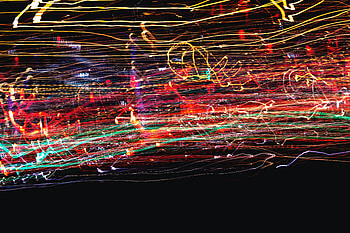 Abstract, Night, Multicolored, Motley, Lines, Long Exposure, Neon HD wallpaper