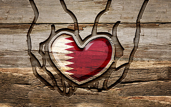 I love Qatar, , wooden carving hands, Day of Qatar, Qatari flag, Flag of Qatar, Take care Qatar, creative, Qatar flag, Qatar flag in hand, wood carving, Asian countries, Qatar HD wallpaper