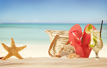 Summer Vacation, sea, starfish, summer, sand, acsessories, beach HD wallpaper