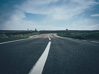Nature, Sky, Road, Markup HD wallpaper