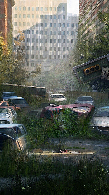 The Last of Us fundo, Apocalypse landscape, Post-apocalyptic city HD phone wallpaper