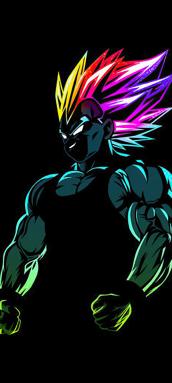 Vegeta, goku, neon, dragon ball, dbz HD phone wallpaper