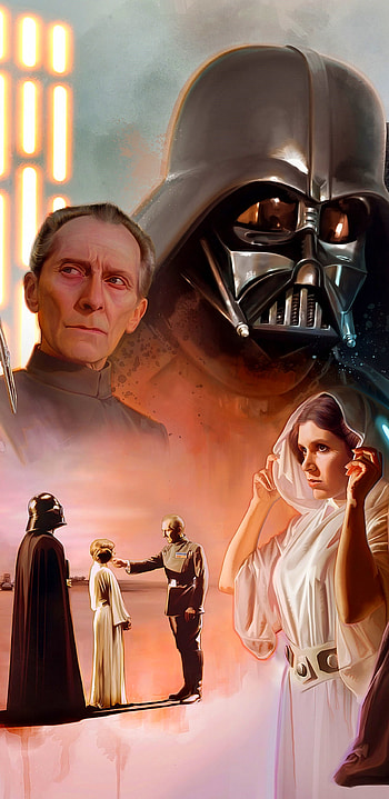 Princess Leia, Sci Fi, Star Wars, Darth Vader HD phone wallpaper