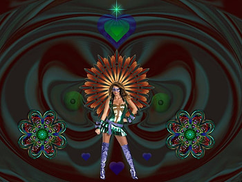 She Dosen't Need Anybody But.., eye candy, abstract, 3d, fractal, collage HD wallpaper