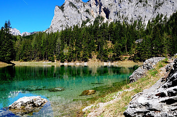 THE GREEN LAKE AUSTRIA, seen, sea, lake, green HD wallpaper