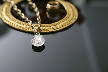 Gold, Miscellanea, Miscellaneous, Chain, Diamonds HD wallpaper
