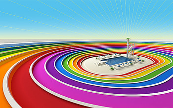 Colored stadium, stadium, colorful, color HD wallpaper