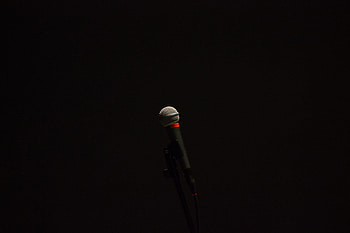 Music, Dark Background, Equipment, Micro, Device HD wallpaper