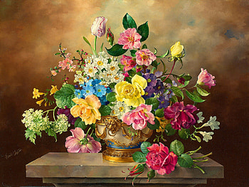 Vase with flowers, colorful, room, art, vase, beautiful, nice, still life, leaves, delicate, pretty, petals, freshness, nature, flowers, lovely HD wallpaper