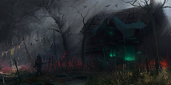 Science Fiction Village Forest, science-fiction, artist, artwork, digital-art HD wallpaper
