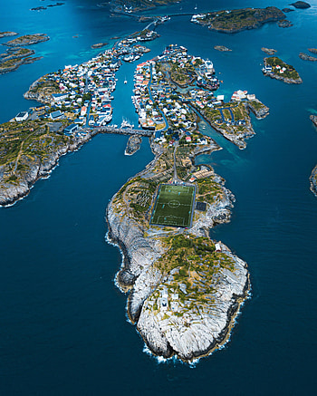 Nature, City, View From Above, Ocean, Island HD phone wallpaper
