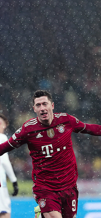Lewandowski, sports uniform, bayern munich, soccer, ucl HD phone wallpaper