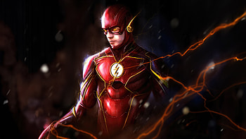 The Flash Dynamic Dash, flash, superheroes, artwork, artist, digital-art, art, artstation HD wallpaper