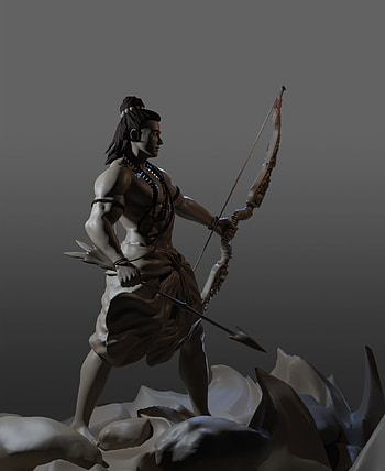 ArtStation - Jay Shree Ram, Lord Rama Angry HD phone wallpaper