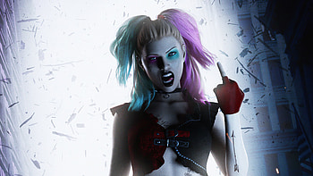 Harley Quinn Crazy Girl, harley-quinn, superheroes, artwork, artstation HD wallpaper