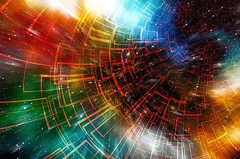 Abstract, Shine, Multicolored, Motley, Brilliance, Form, Forms, Immersion, Schemes, Circuitry HD wallpaper