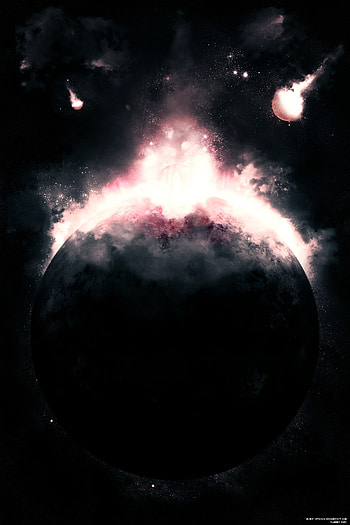 Universe, Fire, Bright, Sparks, Flash, Planet, Meteorites HD phone wallpaper