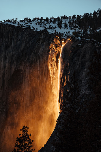 Landscape, Nature, Rock, Cliff, Lava, Eruption HD phone wallpaper