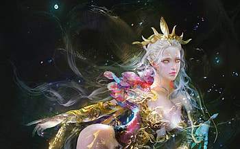 Fantasy girl, art, fantasy, liutao, liu tao, luminos, girl HD wallpaper