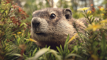 Curious Groundhog — Quad Meadow, Animal, Groundhog HD wallpaper