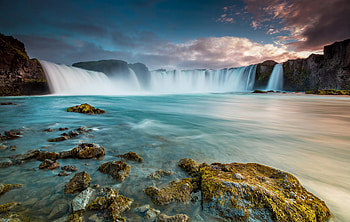 Nature River Rock Waterfall, waterfall, nature, river, rock HD wallpaper