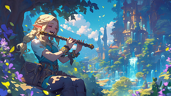 Happy Childhood, elf, fantasy, castle, RPG, Anime, fantasy anime HD wallpaper