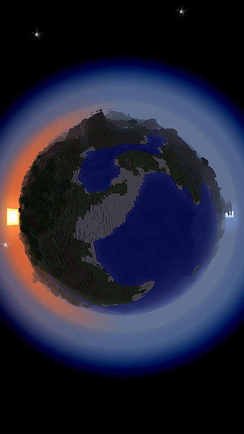 Minecraft Tiny Planet — Pocket , video game, Minecraft HD phone wallpaper