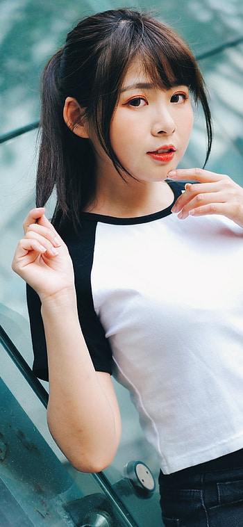 brunette, model, woman, asian HD phone wallpaper