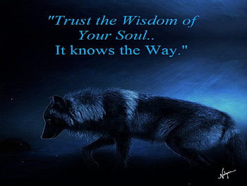 Trust The Wisdom Of Your Soul, animal, abstract, fantasy, other, wolf HD wallpaper