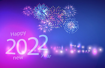 Happy New Year!, new year, fireworks, blue, pink, craciun, christmas, 2022 HD wallpaper