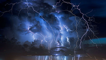 Cities Nature Sky Storm City Clouds Lightning Night Weather Landscape Rain Best HD wallpaper