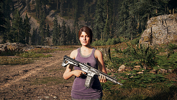 Far cry 5, woman with gun, outdoor, 2018 HD wallpaper