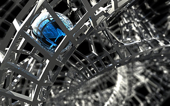 3D, Shadow, Ball, Metal, Device HD wallpaper