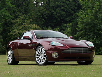 Auto, Nature, Aston Martin, Cars, Side View, Burgundy, Vinous, V12, Vanquish, 2001 HD wallpaper