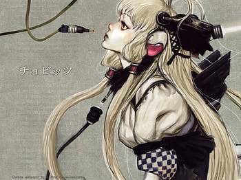 Chobits Chi, punk, anime girl, sad, chi, chobits, blonde, personal computer, long hair HD wallpaper